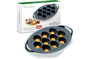 CucinaOra steamEGGS MAX Cuociuova per Bimby fino a 10 pezzi - Uova in camicia con Bimby - Accessorio per Bimby Vorwerk TM5 TM31 TM6 - Cuociuova per Bimby - Accessorio Thermomix