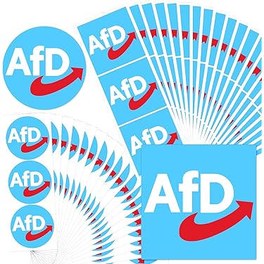 Aufkleber Afd 120-teiliges AFD-Sticker-Set – Runde Quadratische