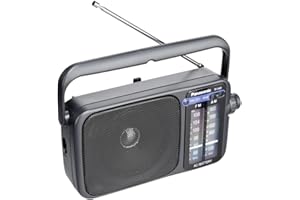 Panasonic 2400DEB-K Radio portátil Am/FM con Funcionamiento AC o DC. Negro [Versión Importada]