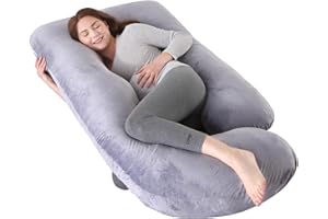 PIORLADO Pregnancy Pillow, G-Shape Full Body Pillow, Maternity Pillow for Side Sleeper, Pregnancy Body Pillow for Pregnant Women Suppor, Ideal for Back, Belly & Hip Relief with Washable Cover