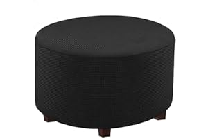 Meigeh Runde Hockerbezug Osmanische Bezüge Hockerbezug Rund Pouffe Schonbezug Hocker Abdeckung Fußhocker Runde Hocker Ottomane Bezug