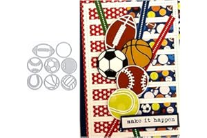 LZJSYKDQ Basketball Football Die Cuts for Card Making, Balls Metal Cutting Dies for Paper Scrapbooking, DIY Stencils for Album Party Wedding Festivals Decoration
