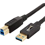 Amazon Basics USB 3.0 A-Male to B-Male Cable For Personal Computer - 9 Feet (2.7 Meters) (Black)