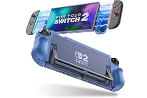 TiMOVO Dockable Case for Nintendo Switch 2 2025, TPU Grip Protective Case Accessories with Quick-Release Joycon Design for Switch 2, Anti-Scratch Shockproof Console Hard Cover, Blue