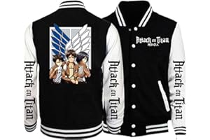 zhedu Anime AOT Sweat Hommes Femmes Mode Coupe Ample Polyvalent Design Tendance Manteaux Oversize Veste Ample Décontractée pour Couple D'étudiants AOT Collège Style Y2K