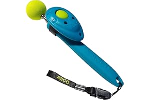 ASCO Unico Target Stick con clicker Rimovibile Premium, Target telescopico per clicker Training di Cani, Gatti e Cavalli, Blu AC04TCS