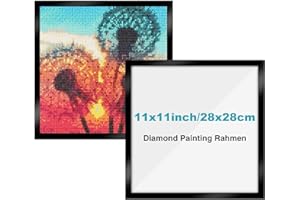 MXJSUA Cornice per Pittura a Diamante, Cornice Magnetica per Pittura con Diamante 5D, Adatta per Pittura su Tela 30x30cm, Cornici per Pittura Diamante, Accessori con Diamante (2 Confezione, Nero)