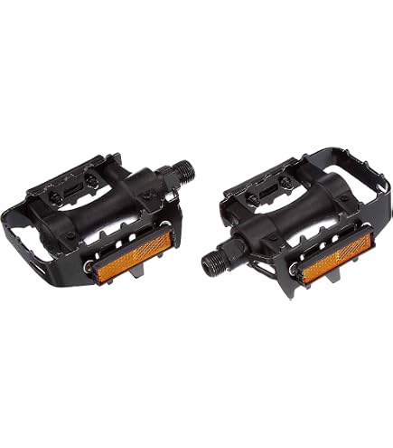Pedali Piatti MTB Voxom PE23 In Plastica Con Asse Borone 7 Mm - Nero - Unisex