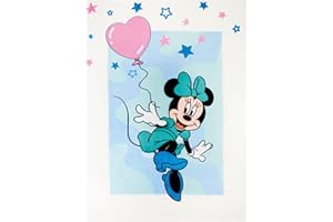‎BERONAGE Large Minnie Mouse Blanket Blue 130 x 170 cm Super Soft Coral Fleece Blanket Micro Fleece Blanket Sofa Blanket Heart Gril Girls Minnie Mouse Disney Mickey Daisy Donald Goofy pass to Bed Linen