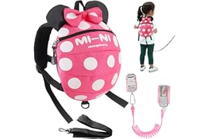 ZHONGSHENG Toddlers Leash for Walking + Anti Lost Wrist Link Safety Wrist 4 in 1 for Toddlers, Child, Babies & Kids, Safety Harness Kids Walking Wristband Assistant Strap Belt for Girls (Rose red)