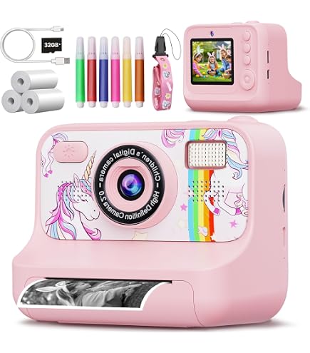 Yidoroye Appareil Photo Instantané Amélioré, 2.4 Écran HD Appareil Photo Enfants, Photo & Vidéo 1080p & Musique & 5 Jeux Réflexion & Carte SD 32 GB (Violet Yidoroye Appareil Photo Instantané Amélioré, 2.4 Écran HD Appareil Photo Enfants, Photo & Vidéo 1080p & Musique & 5 Jeux Réflexion & Carte SD 32 GB (Violet