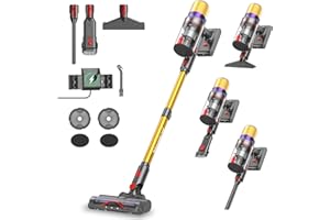 Aodebiao V16 Aspirateur Balai sans Fil 55Kpa/600W/80Mins, Aspirateur sans Fil Puissant, Écrans Tactiles LED, Mode Automatique, Brosse Anti-Emmêlement pour Tapis, Sols Durs et Poils d'animaux