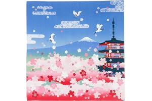 HAMAMONYO Furoshiki Wrap Cloth Mt. Fuji-vy från Arakurayama Sengen Park