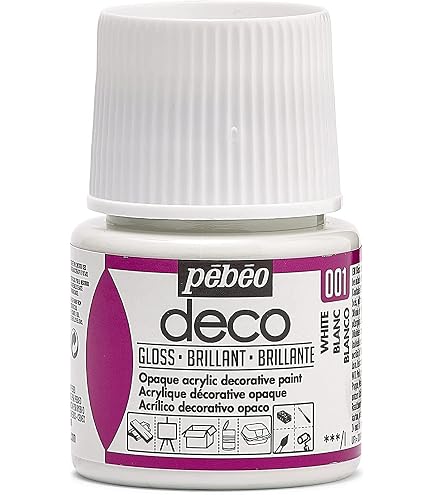 Pebeo Deco Acrylfarbe – Deckend, Wasserbasiert, Für Viele Oberflächen | Farbe: Violett, 45 Ml