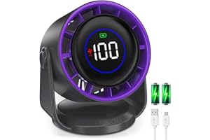 PALATALA Ventilatore da Tavolo, Ventilatore USB Ricaricabile, 100 Velocità con Rotazione 105° e Display LED, Ventilatore da Scrivania Silenzioso & Potente per Camera, Ufficio, Soggiorno, Biblioteca