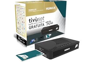 Humax – Ricevitore Satellitare HD con codifica S2 HD-3601S2 + scheda Tivùsat