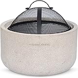 CREATE/Fire Bowl Grill/Brasero Exterior con Grill/Ligero, Amplia Superficie de Parrilla, Cocina al Aire Libre, Fabricado a Ma