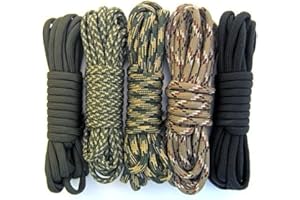 PARACORD PLANET - 550 Paracord - Five Colors 100 Feet Total