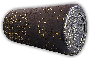 ‎YOSANA Faszienrolle Schaumstoff mittel-hart I 30x15cm Rückenmassage Rolle mit 25% Recyclinganteil I Rückenrolle I black foam roller