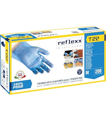 200 X GUANTI MONOUSO IN POLITENE PE BLU PREMIUM Plastica Sicura - Foto 9