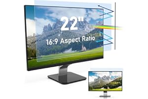 SOPPY 22 Inch 16:9 Blue Light Blocking Screen Protector, Compatible for Samsung Dell Acer HP ASUS Monitors(WxH: 487 x 274 mm) - Anti-UV Blue Light Blocking Film, Eye Protection Filter, 1 Pack