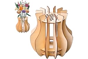 FloralGrace Jarrón de Puzzle de Madera para Flores, Ideal para Decoración del Hogar y Oficina, Soporte de Madera para Amantes de Las Flores para Rosas, Flores de Cerezo, Girasoles, Tulipanes,