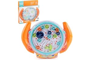 SEGXN 3D Maze Puzzle Game, Balance Rolling Ball Toy,Educational Gravity Ball Game Toy,High Difficulty Challenge,Suitable For Children,Teenagers And Adults, Family And Party Gathering Games (orange color)