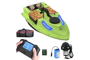 CRESEAPRODUCTS 4kg 4 Bait Hoppers 500m Distance Remote Control 99 GPS Autopilot Rc Bait Boats for Carp Fishing with Color Turnning lights