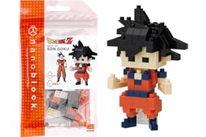 NANOBLOCKS Bandai - Nanoblock - Son Goku - Dragon Ball Z - Mini figurine en briques - Jeu de construction - Kit construction figurine manga Goku pixel - NBDB001