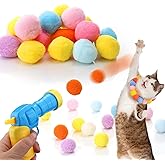 Busstier Interactive Cat Play Gun - Fun Playtime with Plush Balls, Extra Plush Balls