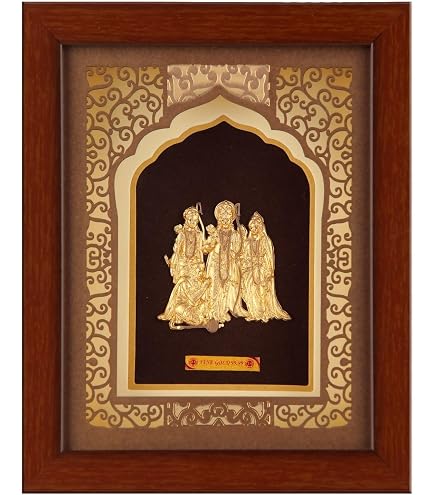 CARATWALA 24KT Gold Plated Peacock Frame | Decorative Frame for