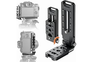 CAMOLO DSLR Foldable Camera L Bracket Mount,Arca Swiss Vertical Horizontal Tripod Quick Release Plate for Manfrotto DJI Canon Nikon Sony Mirrorless Camera Osmo Ronin Zhiyun Stabilizer Tripod Monopod