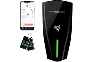 VORSPRUNG® Alpha Max Untethered EV Charger 7.4kW | Type 1 & Type 2 Socket | WiFi, Ethernet & RFID | OCPP 1.6J | Single Phase | IP65 Weatherproof | 3-Year Warranty