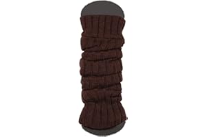 Ateena Wool Knit Long Leg Warmers for Women and Girls, Ankle Cuffs Heaters, High Footless Knee Socks, Max Calves Circumference-15.5" Length-23.6"
