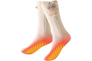 CYCYHEAT Women Heated Socks, Cute Electric Heating Socks for Womens, 2025 Upgraded 4000mAh Battery Pack & Heating Element (Not Ski Socks)