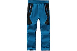 HFDWYJ Softshellhose Kinder Mit Fleecefutter Hosen wasserdichte Hose Kinder Outdoor Hose Kinder Skihose Kinder Wanderhose Kinder Regenhose Sporthose Jungen Winterhose Jungen
