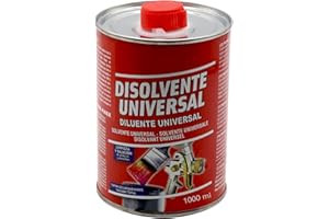 PLAYZOCO Disolvente universal, Diluente Universal, diluyente en pinturas y barnices base disolvente, Disolvente de limpieza para pintura, Tapón de seguridad, Capacidad 1000 ml