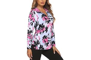 Gemulate Ladies Golf Tops Long Sleeve Polo Shirts for Women UPF50+ Half Zip Moisture Wicking Gym Sports Shirt S-2XL