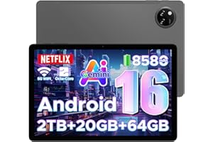 ‎DOOGEE DOOGEE Tab A9+ Android 16 AI Tablet 11 Zoll, Unisoc T7200 Octa-Core 8580mAh Gaming Tablet Android 20GB RAM+64GB ROM(TF 2TB), WiFi5 Tablets PC, 90Hz-1080P, WidevineL1/Face ID/OTG/GPS/Dual Speaker