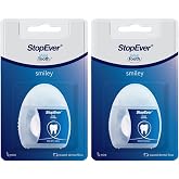 StopEver Smiley Diş İpi 2'li Paket (2 x 50m) &ndash; Mumlu ve Kaygan Yapı