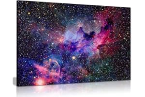 Panther Print Impression sur toile Motif galaxie et espace cosmique 45 x 30 cm