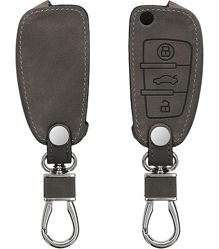 Cover Protettiva Per Chiave Audi - Custodia Metallica Grigio Scuro Con 3 Tasti Piegevoli | Kwmobile - Foto 4
