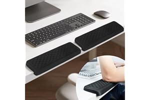 AUROAY 2pcs Poggiagomiti da Scrivania a Forma L,Cuscini Supporto Gomiti Braccioli in Memory Foam,Wrist Rest Pad Ergonomico Sollievo Dolore,Pad Portezione Gomiti da Scrivania per Ufficio Gaming Studio