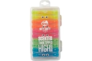 Tinc Nifty Snifty Double-Tipped Scented Highlighter Pens for Kids | for use at School and on Homework - A Range of 10 Colours with a Fruity Fragrance | for Girls and Boys | Pack of 10, NISNDTMU
