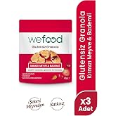 Wefood Glutensiz Granola Bites Kırmızı Meyve &amp; Bademli 60 gr 3'l&uuml;