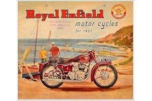 OSONA Royal Enfield Motor Cycles Rétro nostalgique traditionnel rouille couleur étain Logo publicité frappante décoration murale cadeau