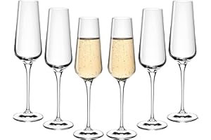 Gerlach 1760 Sektgläser 6 Stück 200 ml Champagnergläser Sektkelche Glas Sektglas Weingläser Spülmaschinenfest Modern