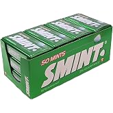 SMINT Tin Peppermint Flavor, Compressed Candies Without Sugar, Pack 12 pcs