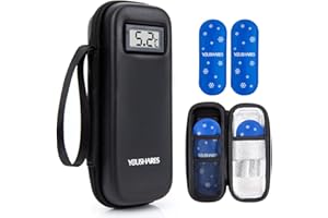 YOUSHARES Insulin Cooler Travel Case with Temperature Display - Insulin Pen Case with 2 Ice Packs, Small Insulated Bag for Diabetes Supplies (Black)