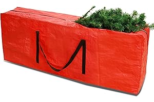 RICHIE Torba do przechowywania choinki na choinkę o długości do 2,7 m, pudełko do przechowywania choinki do łatwego przechowywania choinki z wytrzymałym, wzmocnionym uchwytem do noszenia (155 x 38 x